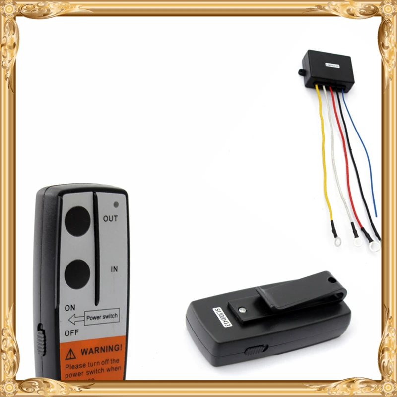 

12V Universal Car Wireless Winch Electric Winch Remote Control Switch Receiver Unit for Truck ATV SUV Truck Vehicle Trailer Kit