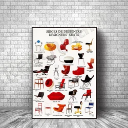 Danish Design Chair Poster, Scandinavian Poster, Scandinavian Life, Danish Retro Furniture Poster Design Chair