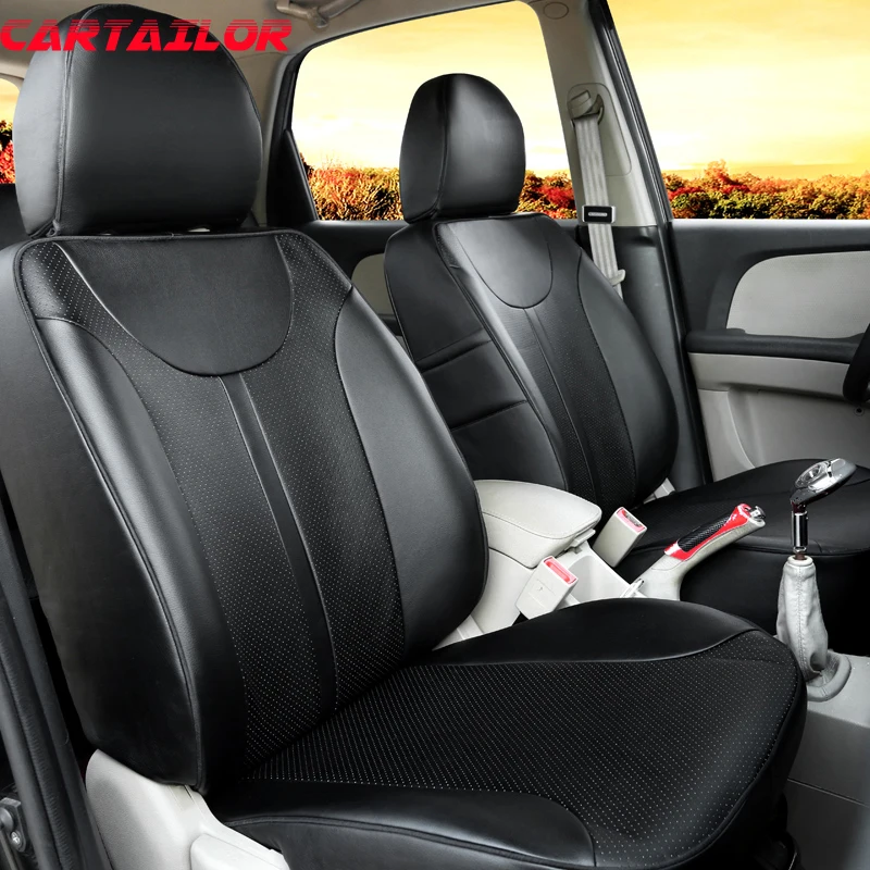 CARTAILOR Car Seat Cover PU Leather Styling  for Kia Niro 2017 Accessories for Cars Custom Fit Seat Covers & Supports Black