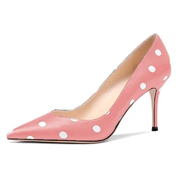 Décolleté Sexy da donna LOVIRS décolleté a pois décolleté a punta 8.5cm scarpe eleganti da sera da sera décolleté con tacco alto US 5-15