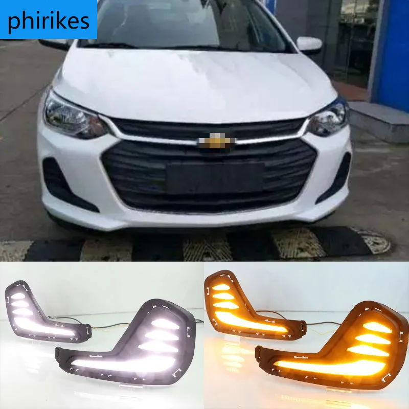 

Дневные ходовые огни, указатели поворота, противотуманные огни, 2 шт., для Chevrolet кавалер 2020, 12 В, ABS светодиодный, DRL, Стайлинг автомобиля