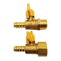 1Pc 10/12mm Brass Ball Valve 1/2