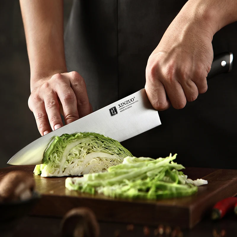 Imagem -05 - Xinzuo Conjunto de Facas de Chef Cortando Facas Santoku Peeling Janpanse Vege Cleaver Utilitário 8.5 1.4116 Pcs Aço Inoxidável