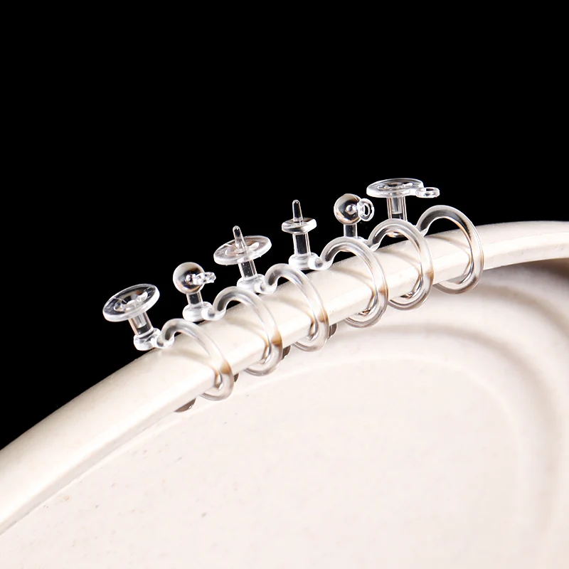 20 teile/los Transparent Ohr Clip Basis Für Schmuck Machen Ohr Stecker Harze Kunststoff Ohrringe Basis Einstellung DIY Schmuck Zubehör – Detail 5