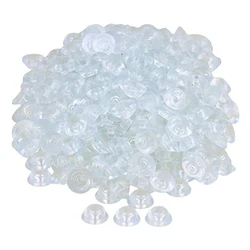 400PCS Silicone Round 15x6x8mm Door Stopper Bumpers Self-adhesive Wall Protectors Furniture Feet Pads