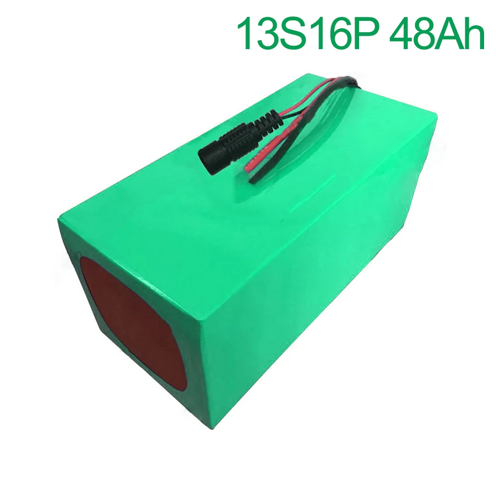 

48V 48Ah 13S16P 18650 литий-ионный аккумулятор Батарея пакет для е-байка, фара для электровелосипеда в электрический велосипед 315x145x140mm