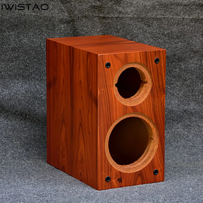 IWISTAO 2 Way 6.5 inches Speaker Empty Cabinet Passive Enclosure 18L Wood MDF Board Rosewood Veneer Inverted DIY