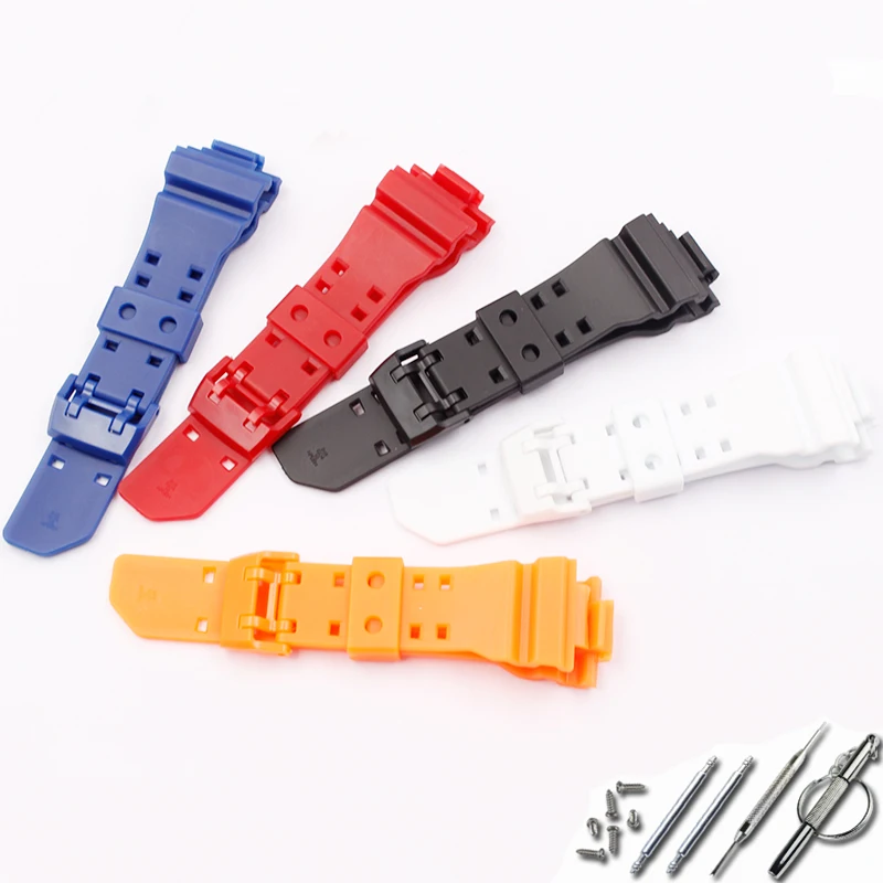 Watch accessories pin buckle 16mm for Casio resin gshock GA400 GBA401 men\'s and women\'s sports rubber strap