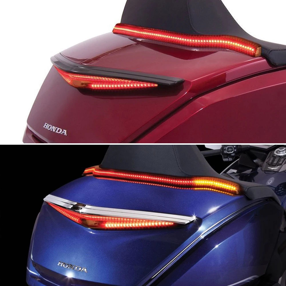 

Motorcycle Rear Trunk Luggage LED Steering Light in Black Or Chrome For Honda Gold Wing GL 1800 2018 -UP GL1800 LED Brake Lights