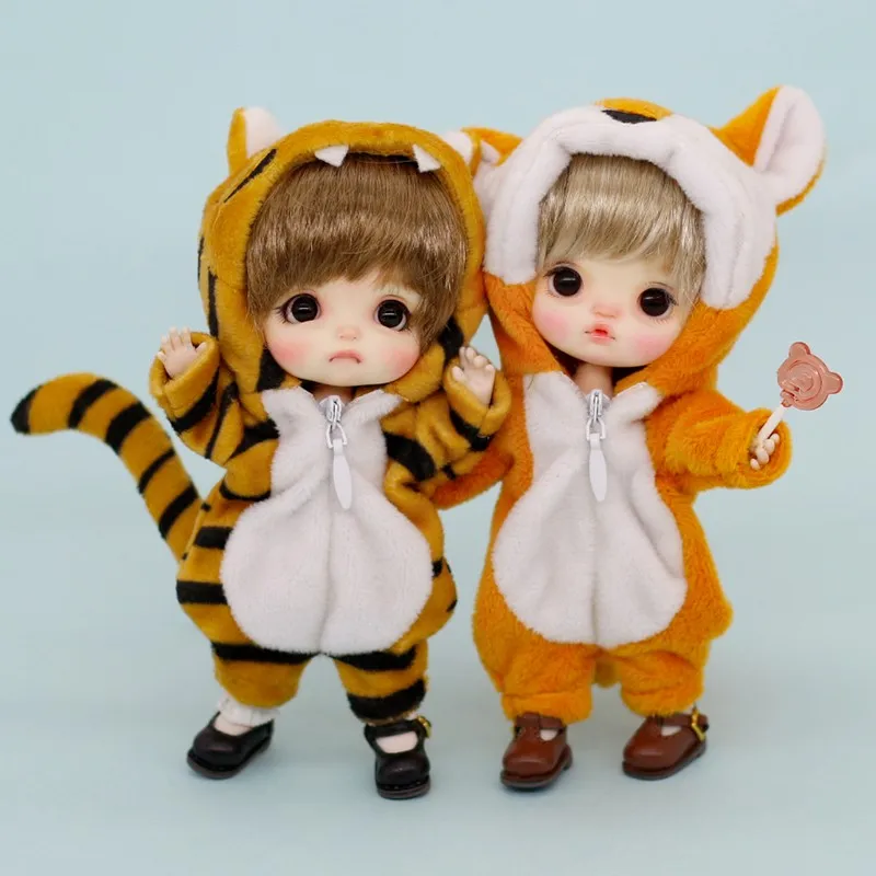 New Doll Clothes Cute animal jumpsuit Hooded pajamas for ob11,obitsu11,holala,GSC,1/12bjd doll clothes accessories for doll