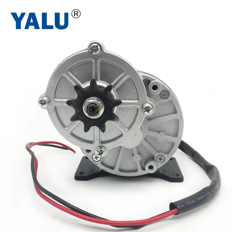 MY1016Z 12V-36V 250W 350W Electric motorcycle ATV E-scooter Geared Brush DC Motor with 420 Sprocket for Ebike Go-Kart Vehicle