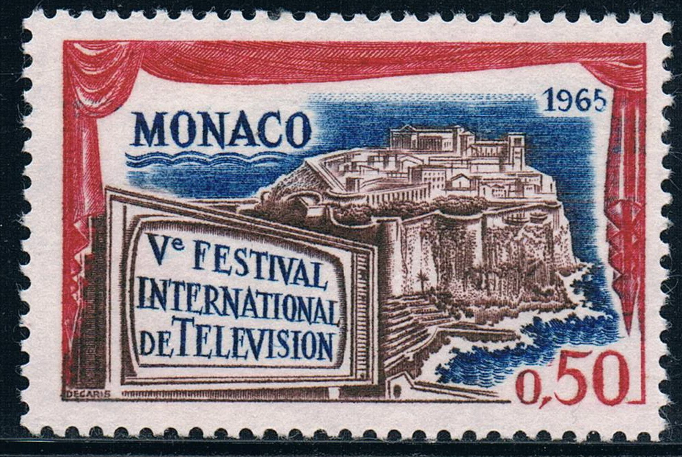 1Pcs/Set New Monaco Post Stamp 1964 Monte Carlo TV Festival City Panorama Sculpture Stamps MNH