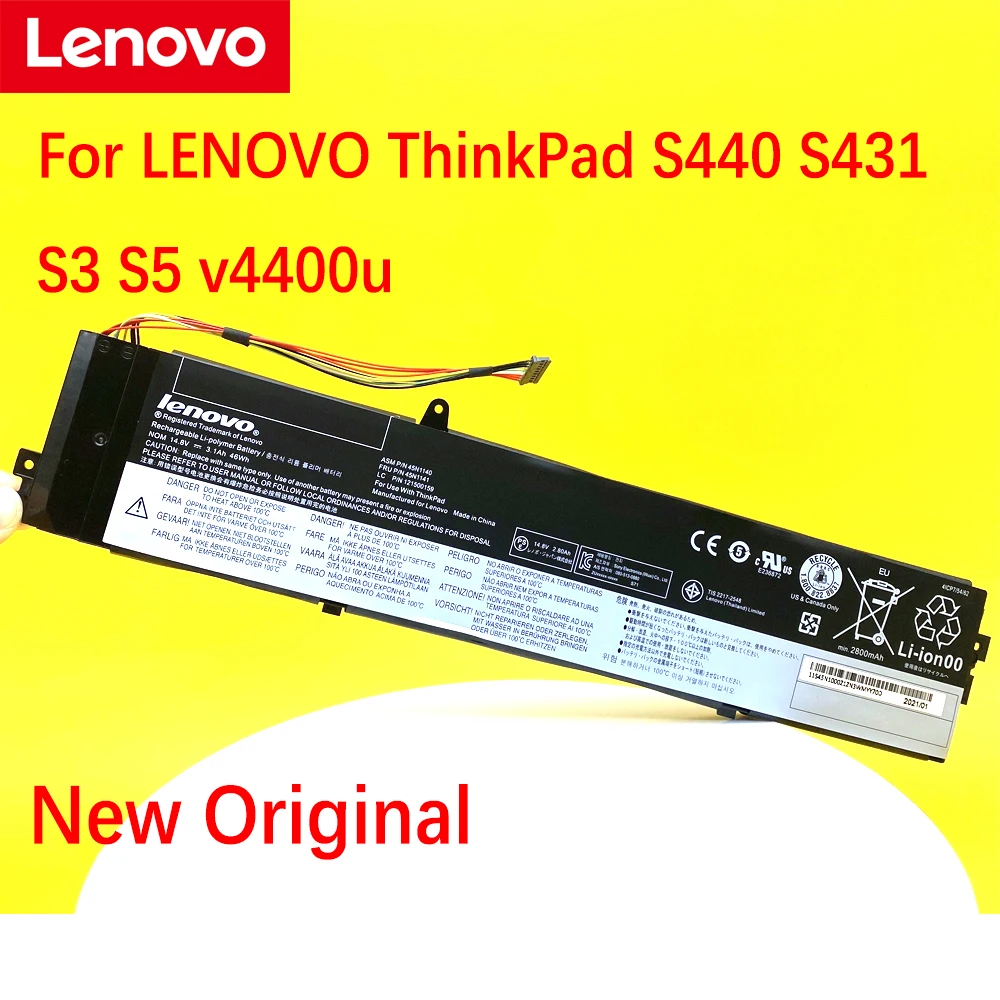 New Original for Lenovo ThinkPad S3-S431 S440 V4400u 45N1138 45N1140 45N1139 45N1141 Laptop battery