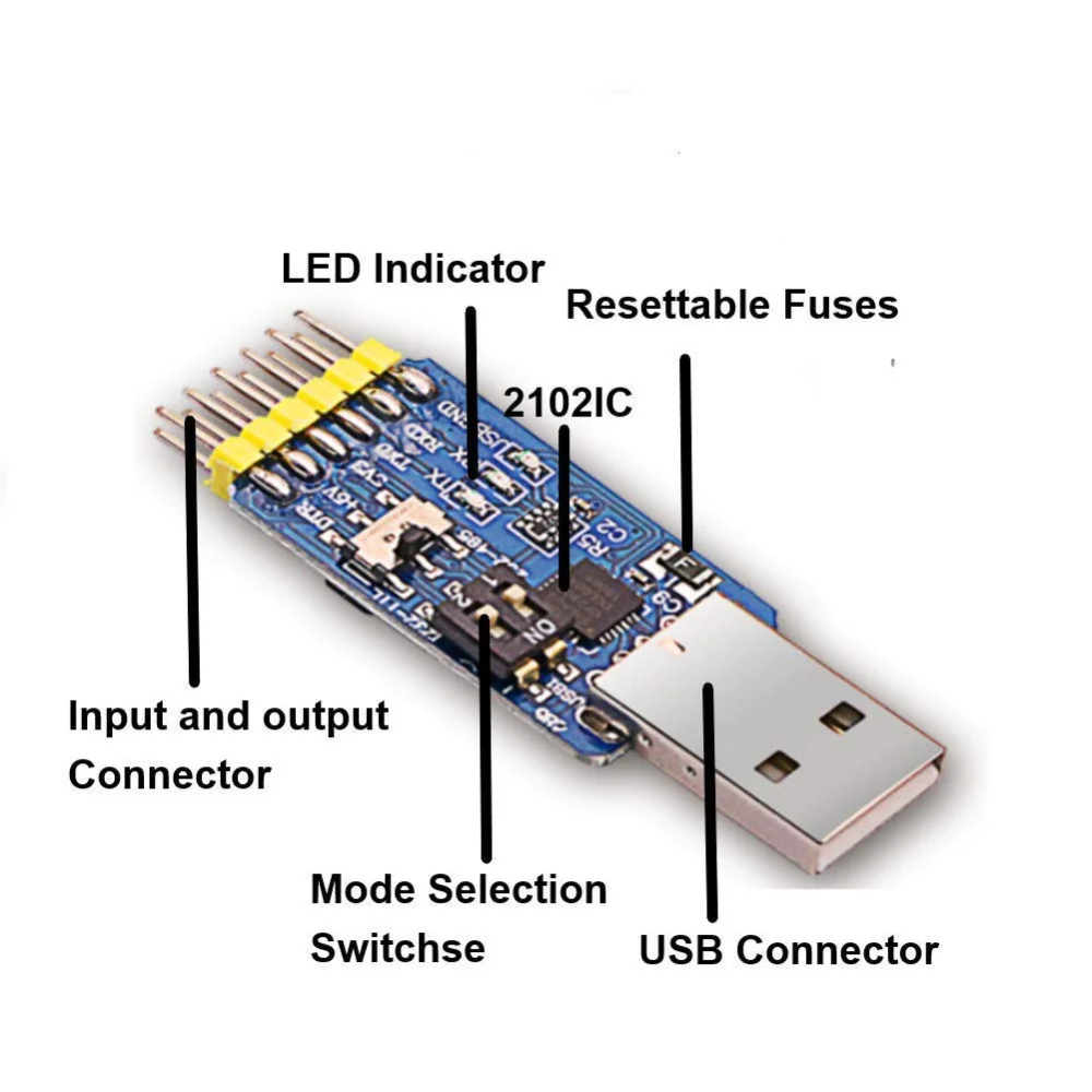 USB CP2102 do TTL RS232 USB TTL na RS485 RS232 wzajemny konwersja 6 w 1 moduł konwertujący z Windows 7 8 Linux