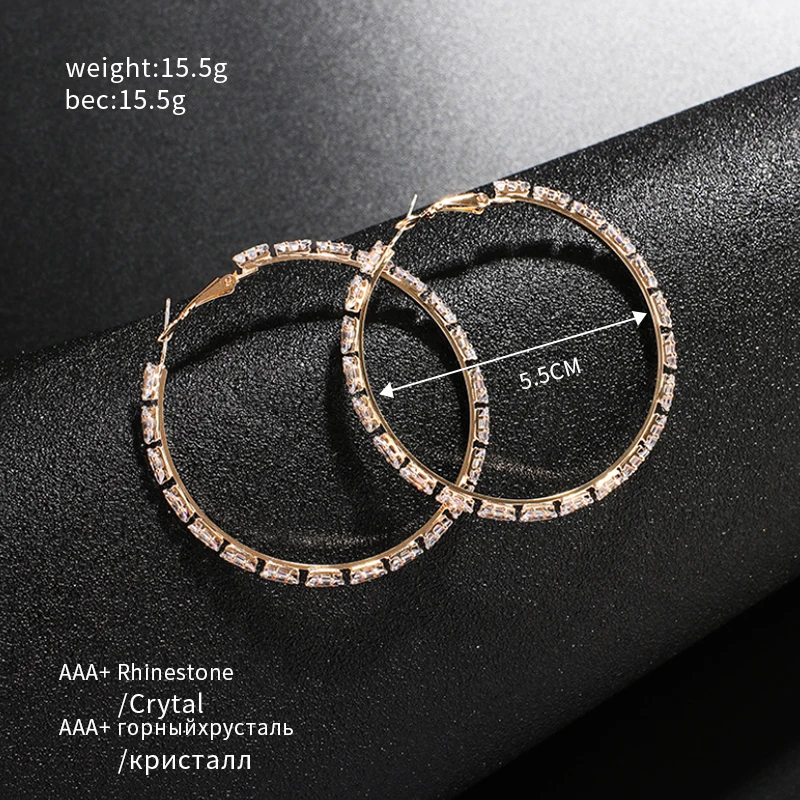 YFJEWE Hoop Earring for Women Cubic Zirconia Stone Luxury Female Engagement Wedding Party Accessories Trendy Jewelry E740