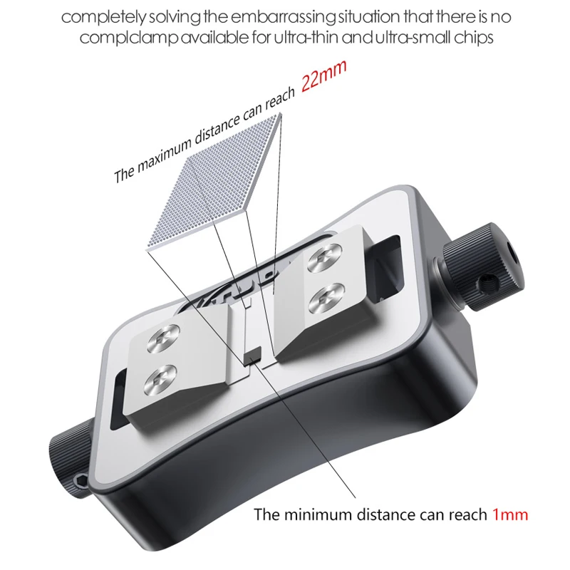 Universal CPU IC Chip Glue Remove Double-Bearings Fixture 1.5-20mm Size Small IC Rework Platform for iPhone BGA Repair Tool