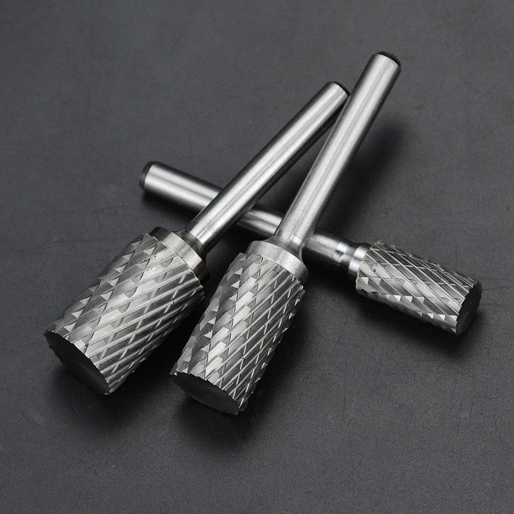 1 Pcs 8mm-16mm double cut Carbide Rotary Tool Point Burr Die Grinder Abrasive Tools Drill Milling Carving Bit Rotary Burr tool