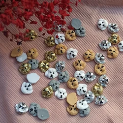 Resin Cartoon Dog Nail Art Decoration Flat Back Cute Embossed Puppy 3D Fingernail DIY Accessories 30/100PCS