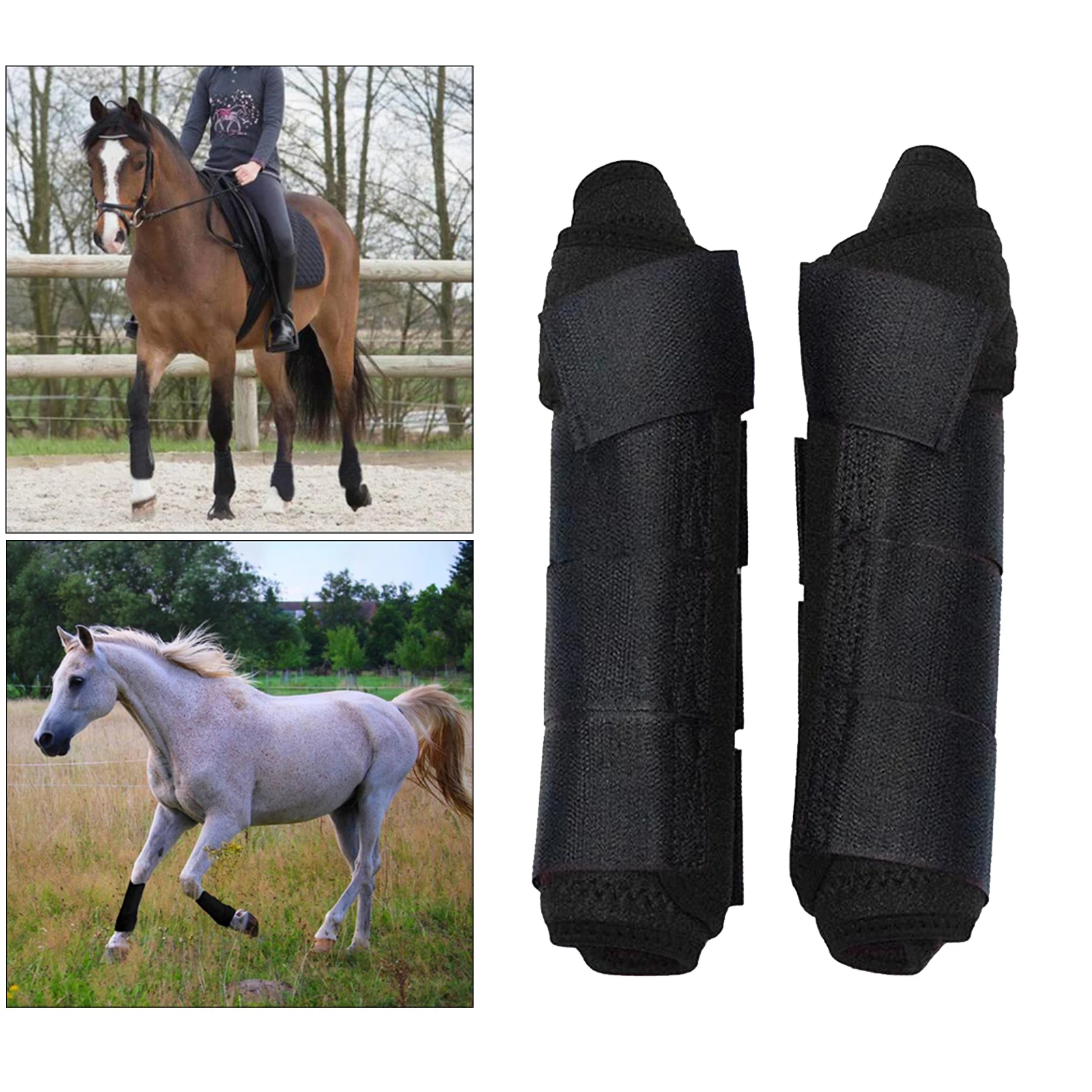 Equine Sport Horse Jumping Tendon Boot Leg Protection Brushing Support Gear Horse Open Front rear Exercise Jumping Leg Boots