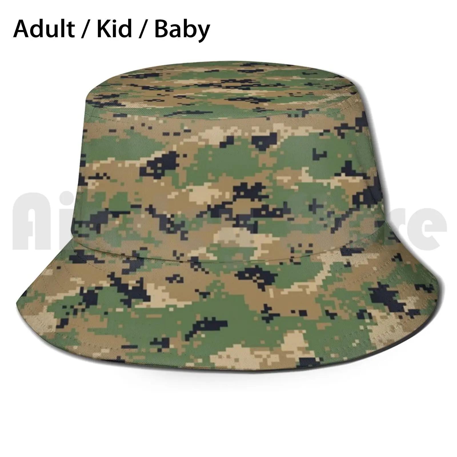 Marpat Style Digital Woodland Camouflage Phone Cases Sun Hat 1617 Bucket Hat Camouflage Camo Digital