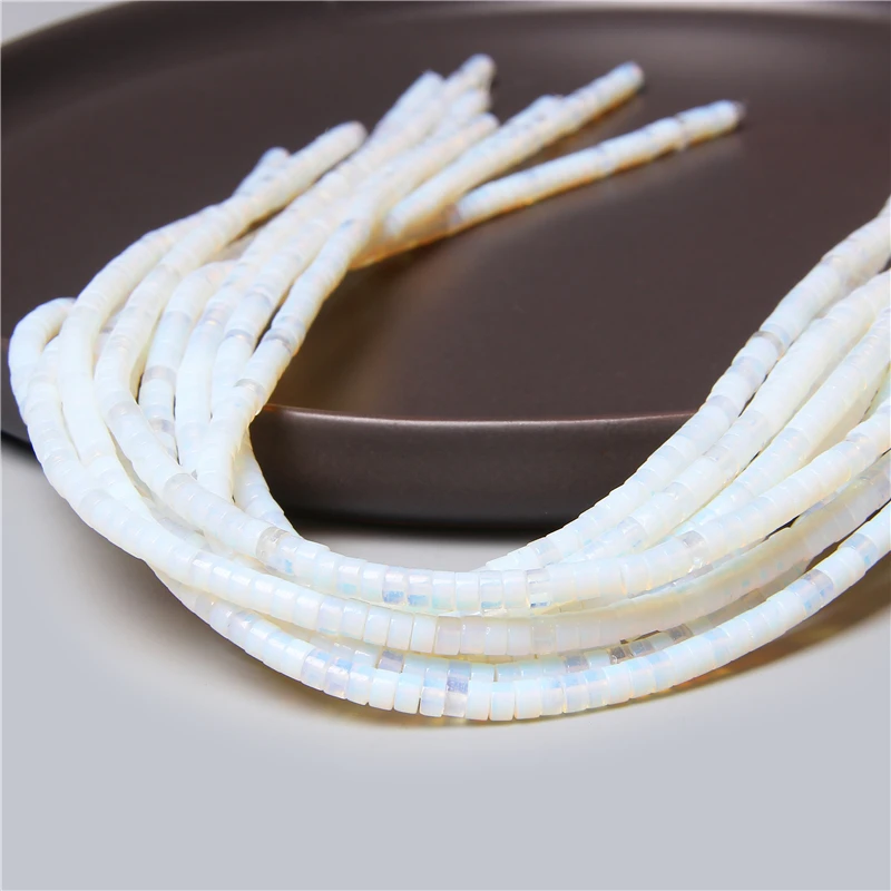 Natural White Opal Stone Beads Loose Spacer Handmade Beads Isolation Opalite Beads For DIY Jewelry Making  Accessories Wholesale