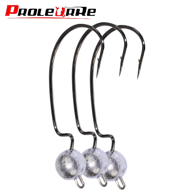 5pcs/Lot Exposed Lead Jig Head 3.5g 5g 7g 10g Crank Lead Head Hook Jig Baits Fishing Hooks Jigging Fishing Accessories