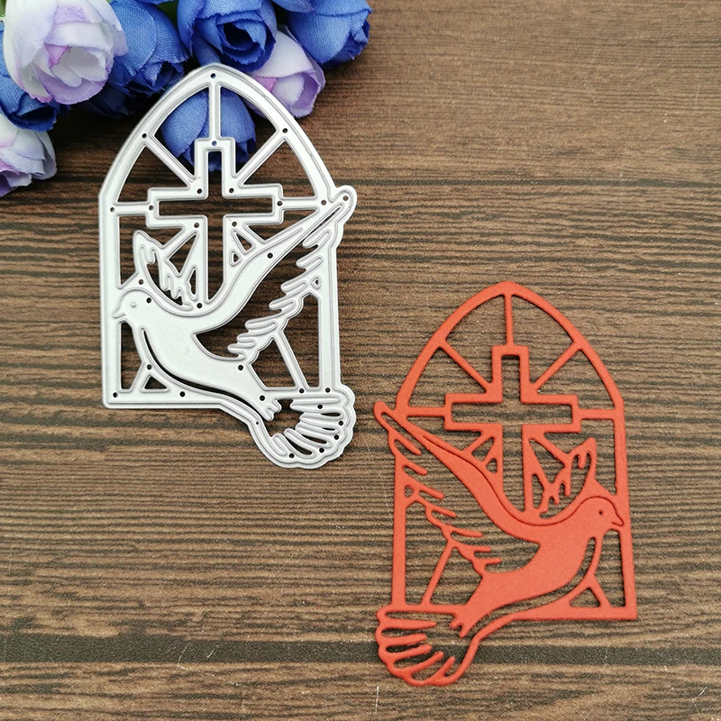 Gołąb krzyż metalu wykrojniki szablony dla DIY Scrapbooking dekoracyjne wytłaczanie rzemieślnicze szablon sztancowanie