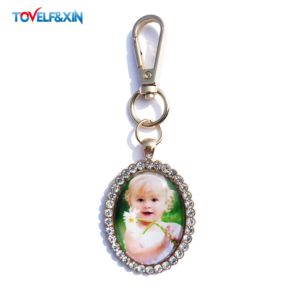 Personalized Baby Name Weight Custom Photo Keychain Single Side Pendants of Kids Mama Costumized Rectangle Gift for Family