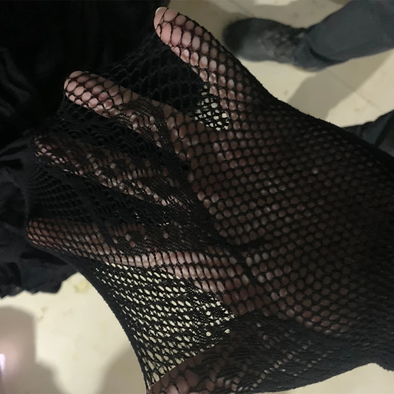 Women Punk Sexy Fishnet Pantyhose Harajuku Evil Black Snake Jacquard Patterned Tights Sheer Mesh Anime Lolita Stockings