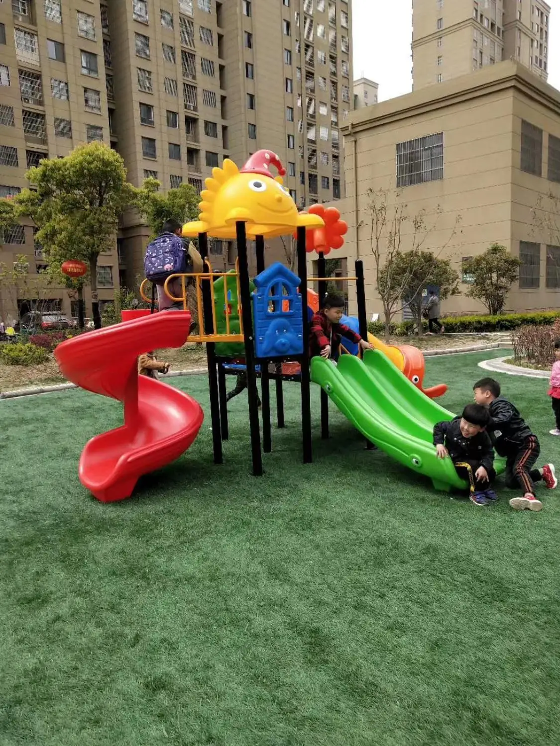 kids toy slide baby outdoor games swing kindergarten sets children's plastic child children playground indoor garden large B13