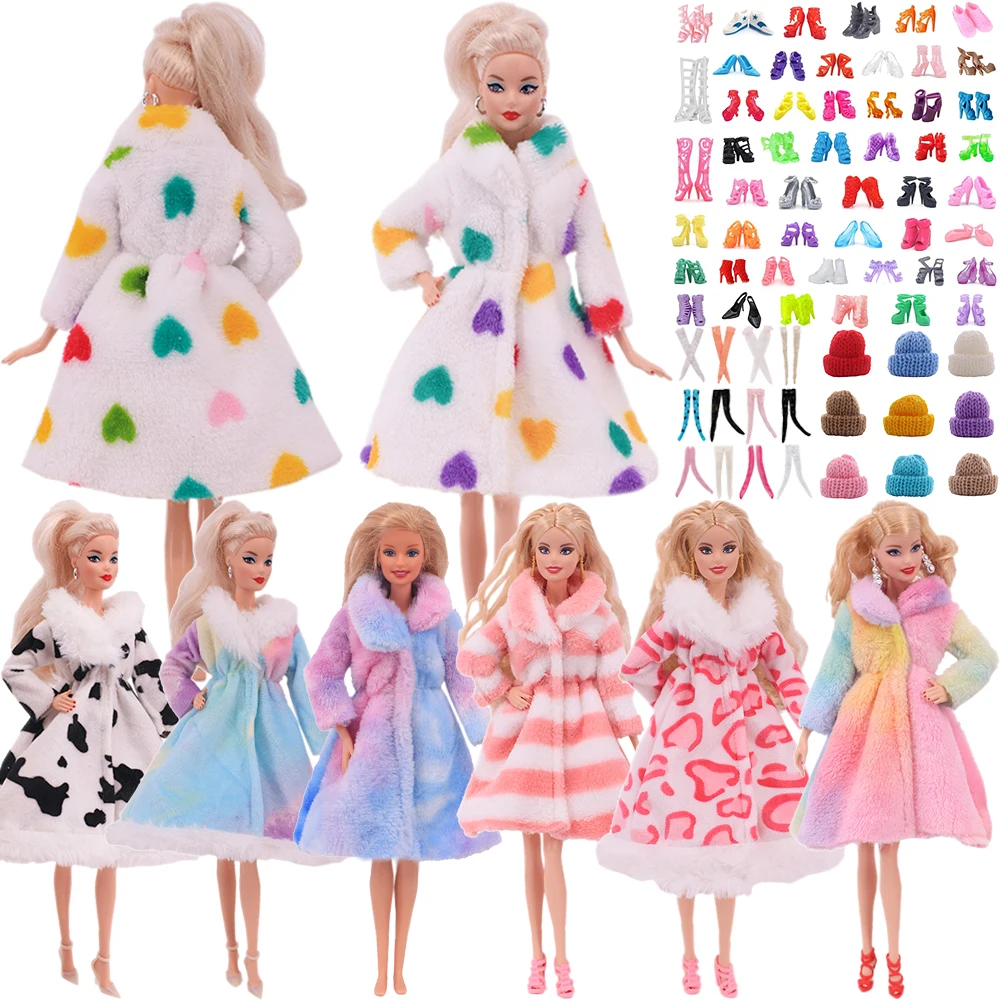 Doll Plush Coat For Barbie Clothes Dress Accesorios 30 cm 1/6 BJD bjd Blyth,Toys For Girls