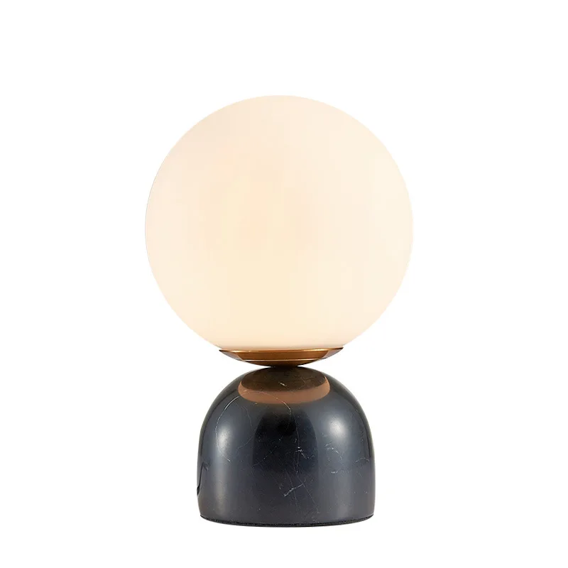 Art marble table lamp Nordic modern simple bedroom lamps for nightstand EU US AU UK plug    living room WF1024 image 5