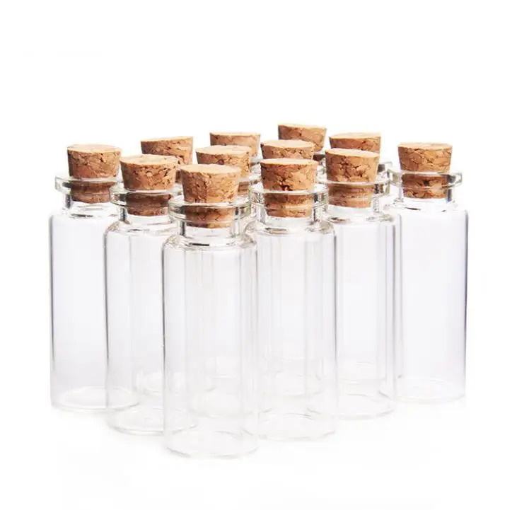 

20ML cork jar glass bottles DIY decoration mini favors message glass bottle vial cork small glass bottles jars SN588