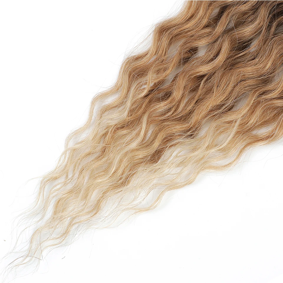 Tiefe Welle Twist Häkeln Haar Natürliche Synthetische Afro Locken Häkeln Zöpfe Ombre Flechten Haar Extensions Für Frauen HighTempreture