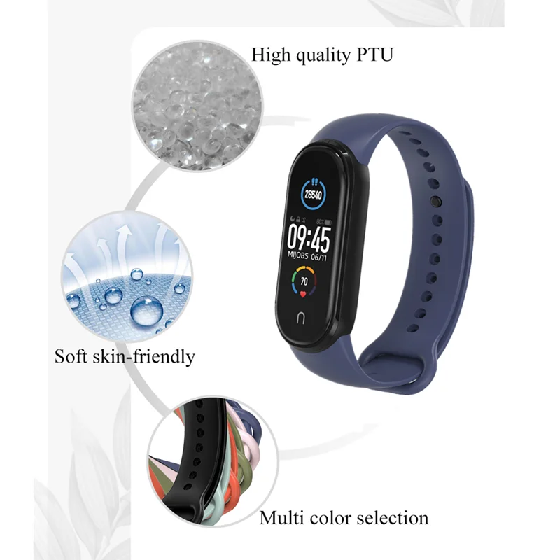 Mijobs Sport Strap for Mi band 7 6 5 Silicone wrist Bracelet Dual Colors Strap Wristband Smart Band For Xiaomi Miband 7 6 5