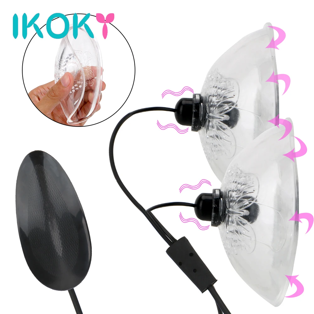 IKOKY Nipple Stimulation Licking Vibrator Breast Enlargement Masturbator Breast Massage Suction Cup Nipple Chest Sucker