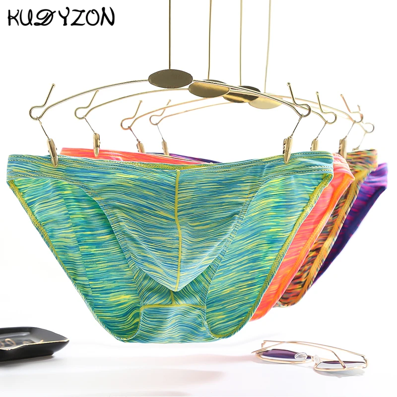 KUDYZON Sexy Men Underwear Cotton Men Briefs Underpants Low Waist Male Panties Cuecas Calzoncillos U Pouch Men Bikini Brief