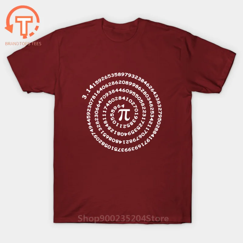 Novelty Pi Math TShirt Men's Loose The big bang Theory Tee shirt Geek Style Pi Number T shirts Nerd Casual Man's Pi T-shirt Tops