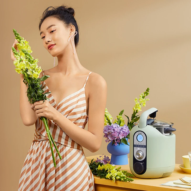 Olla de cocina inteligente automática, máquina de cocina multifunción para el hogar, 1600W, wok, JSG-P18