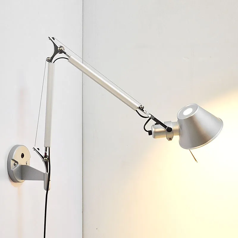 

Simple modern Foldable wall lights long swing arm Adjustable Aluminum sconces lamps Telescopic wall lights for bedroom