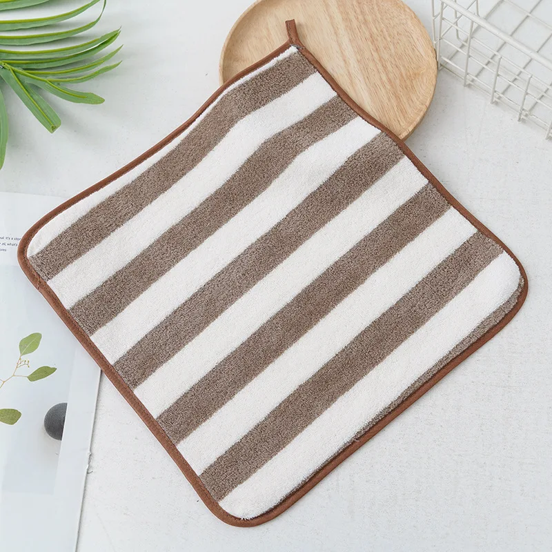 Microfiber Towel Absorbent Kitchen Cleaning Cloths High-density Coral Fleece Square Towel 30x30 Household Cleaning Towels