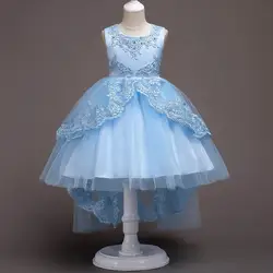 Hetiso Formal Kids Birthday Party Dresses Girls Mermaid Dress Flower Children Elegant Wedding Dress for Teenage 3-13 Years