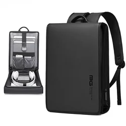 New backpack men's shoulder bag plastic hard shell computer bag men's business waterproof usb ultra-thin anti-theft backpack