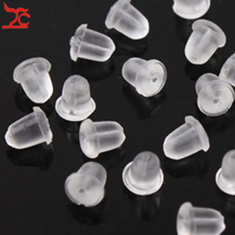 

Wholesale Rubber Earring Backs Stoppers Clear Plastic Ear Hooks Back Post Nuts Fashion Jewelry Earring Stud DIY Accessorie Tool