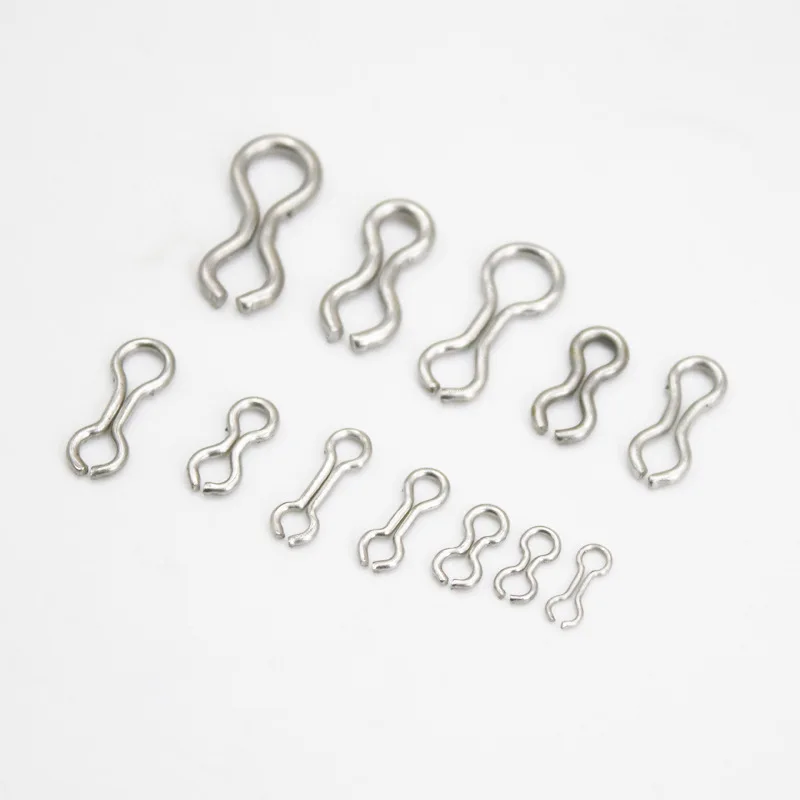 1000pcs Stainless Steel Carp Splay Rings Swivel Buckle Lure Leader Sinker Eyes Connector Fishing Gear Tackle Accessories Pesca