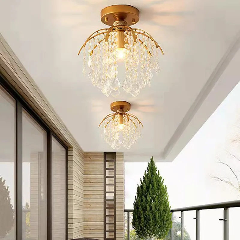 Crystal Entrance Indoor Ceiling Lamp Ceiling Light Corridor Aisle Store Coffee Shop
