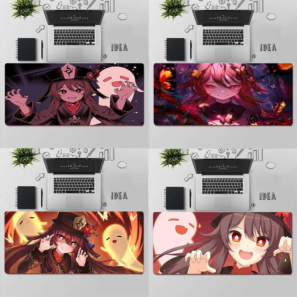 Genshin Impact Hu Tao Gaming Mouse Pad Large Mouse Pad PC Gamer Computer Mouse Mat Big Mousepad XXL Keyboard Desk Mat Mause Pad