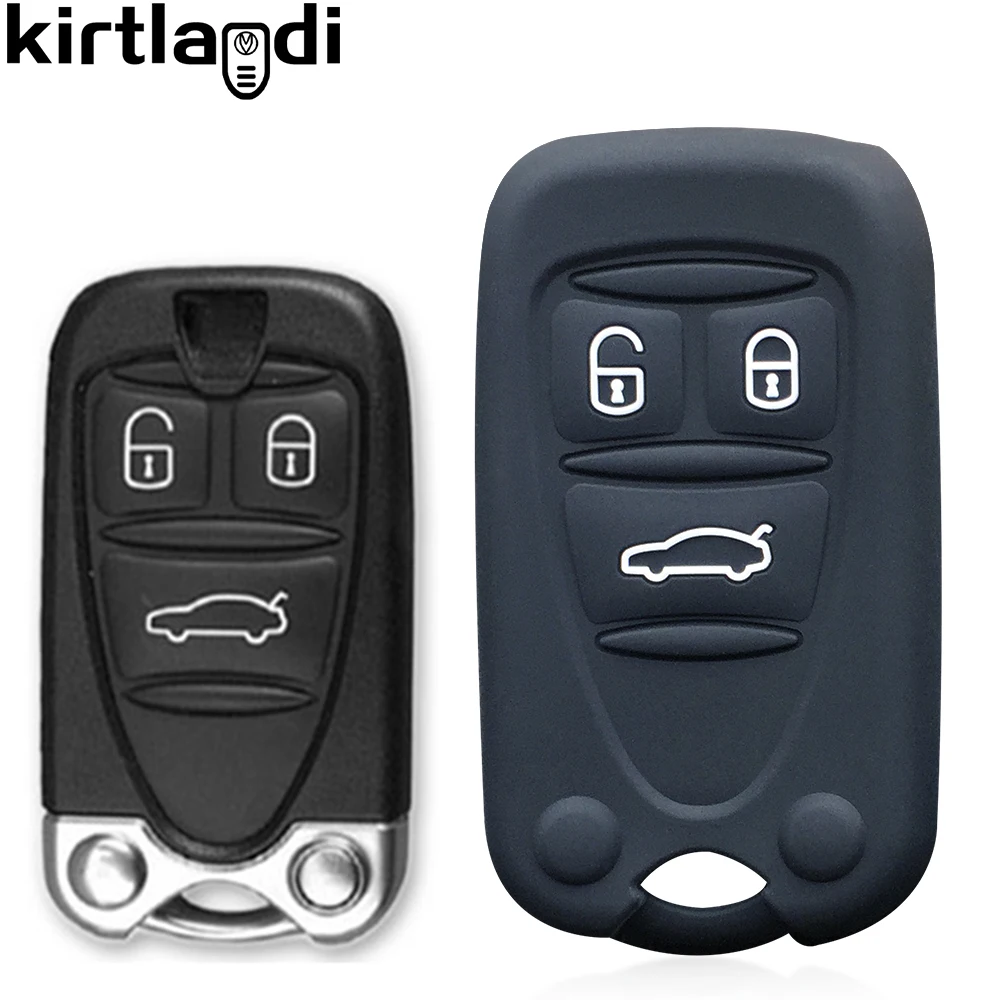 Silicone Key Cover Skin Case for Alfa Romeo 159 Brera 156 Spider 3 Button Remote Key Holder Keychain Auto Accessories Protective