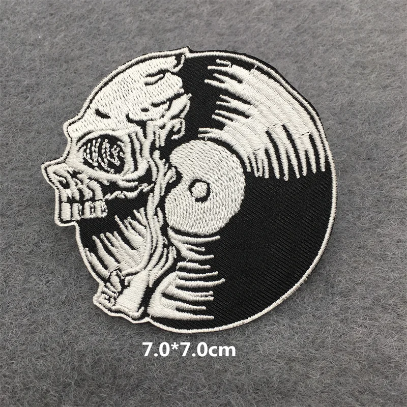 Rock Music Disco DJ Embroidered Punk Patches on Clothes Headset Guitar Stripes Iron on Patches for Clothing Diy Appliques