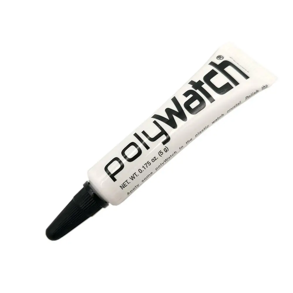 Pâte anti-rayures allemande PolyWatch, crème anti-rayures légère remodelée pour la réparation du visage de montre en plastique acrylique, telle que